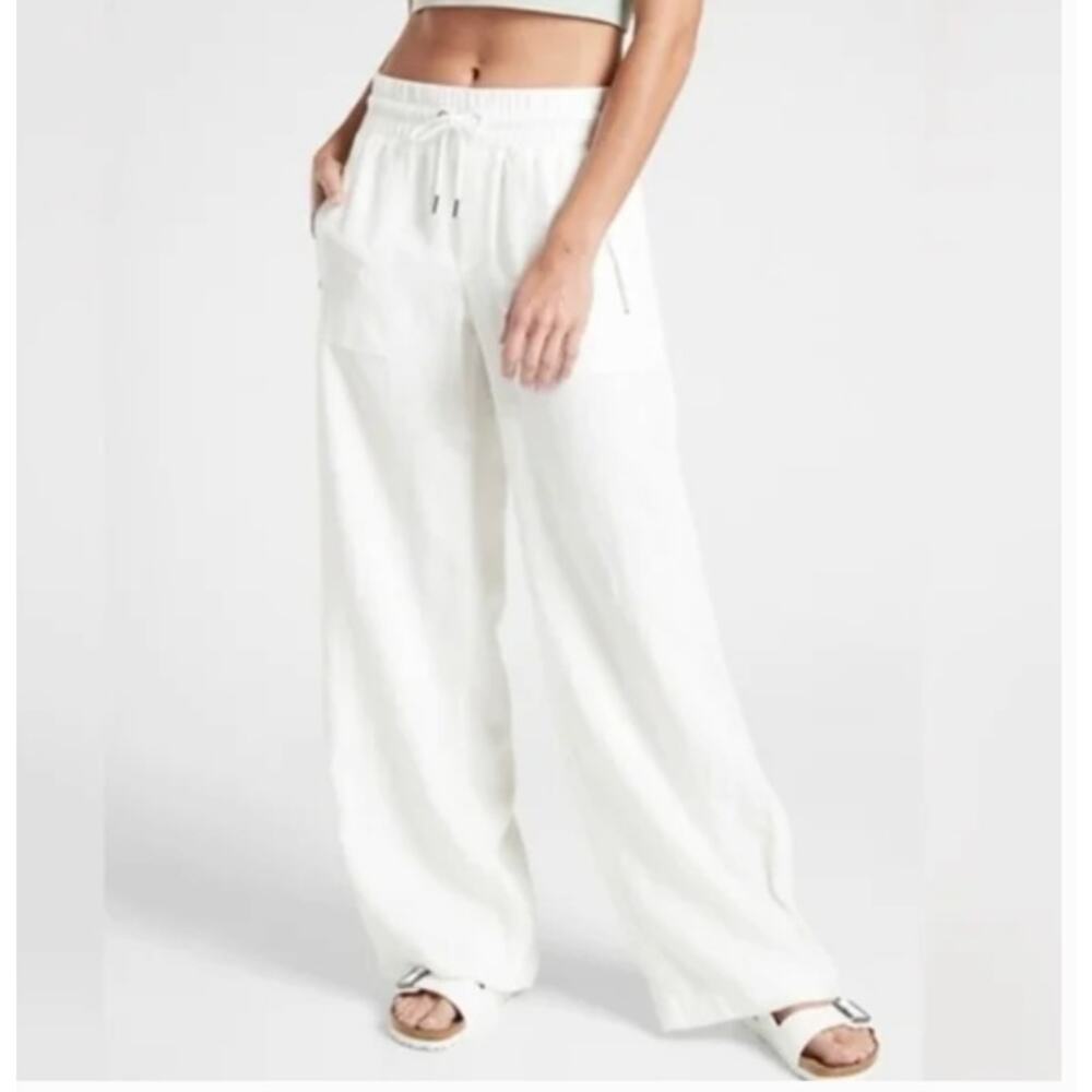Athleta Linen Wide Leg Pant - Sz 4 NWOT